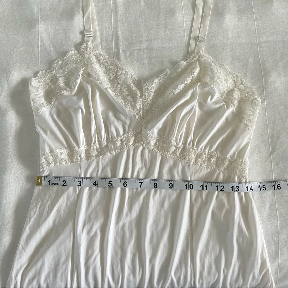 Vintage Satin Lace Slip Dress - Picture 6 of 9